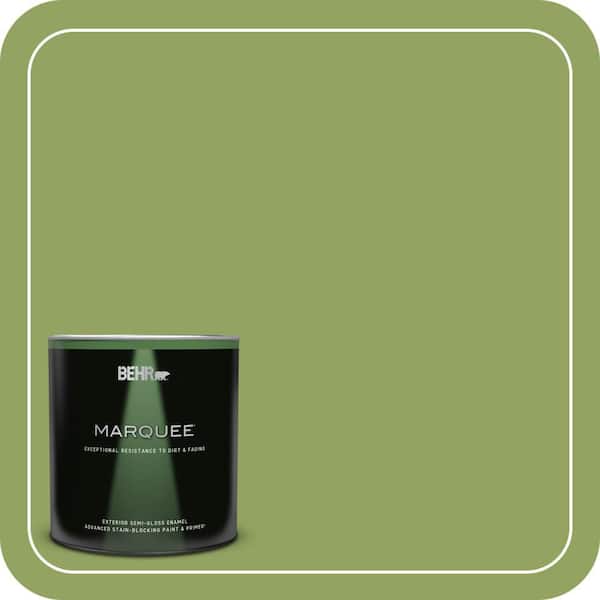 BEHR MARQUEE 1 qt. #PPU10-04 New Bamboo Semi-Gloss Enamel Exterior Paint & Primer
