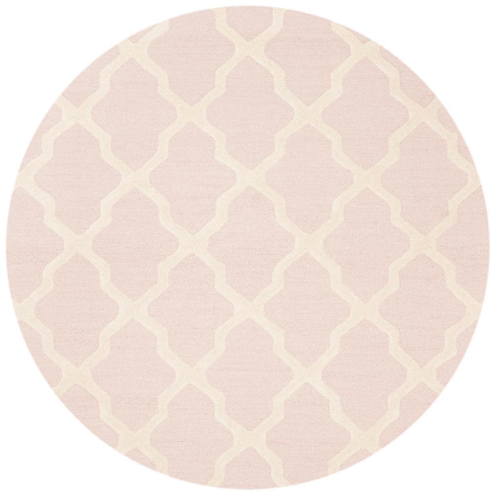 Ivory Elegance 6' Round Hand-Tufted Wool Area Rug