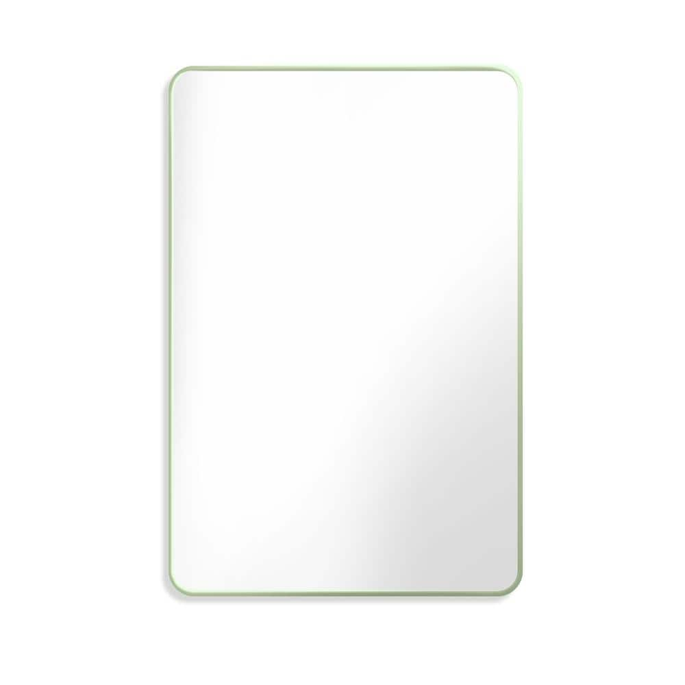 24 in. W x 36 in. H Rectangular Aluminum Framed Wall Mount Bathroom Vanity Mirror in Matte Green -  FORCLOVER, TAK-FMR2436MG