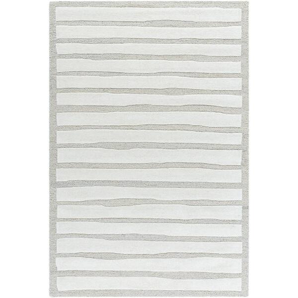Livabliss Brook White/Gray 9 ft. x 12 ft. Modern Indoor Area Rug