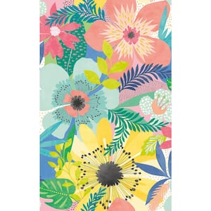 Multi-Colored Janis Pastel Floral Riot Wallpaper