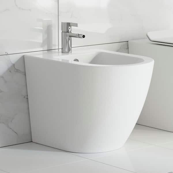 St. Tropez Elongated Smart Bidet Toilet Single Other GPF in Glossy