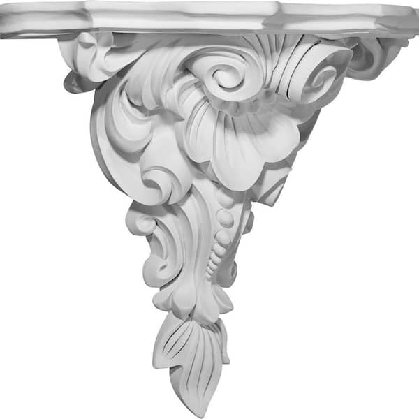 Ekena Millwork 20-3/4 in. x 10-3/8 in. x 16-7/8 in. Primed Polyurethane Dundee Shelf