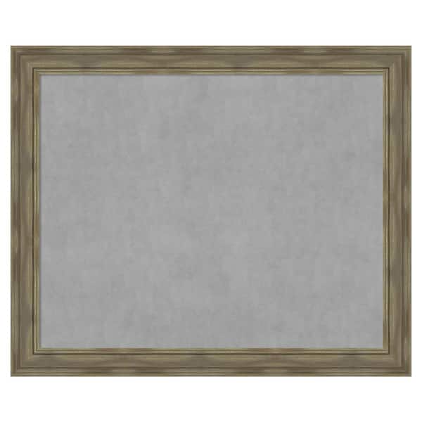 Amanti Art Alexandria Greywash 46 in. x 38 in. Framed Magnetic Board