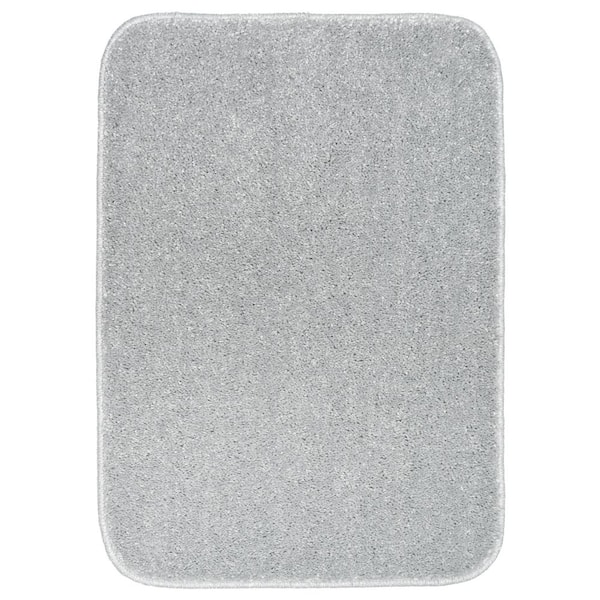 Garland Rug Gramercy Silver 17 in. x 24 in. Solid Polypropylene Bath Mat