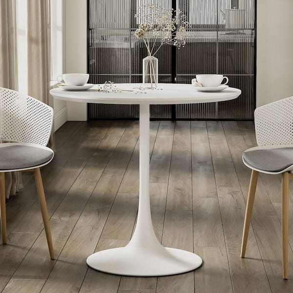 Jamesdar Kurv White Cafe Table JTAB200-WHWH - The Home Depot
