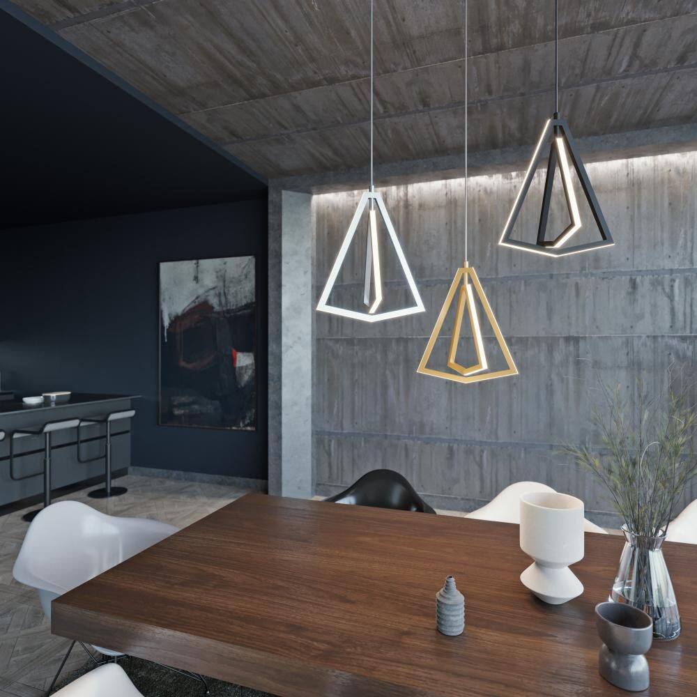 Gianna Satin Nickel Modern LED Pendant Light for Indoor/Outdoor