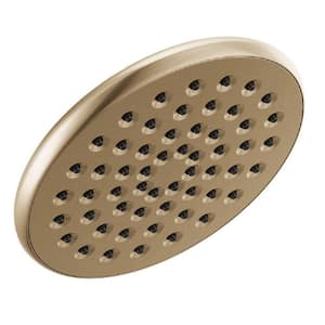 1-Spray Patterns 1.75 GPM 6.13 in. Wall Mount Fixed Shower Head in Champagne Bronze