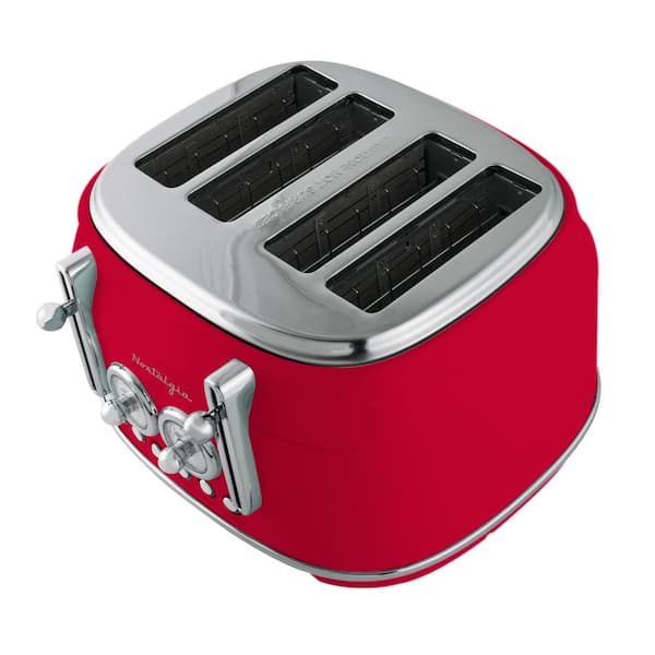 Retro Toaster - Team Kalorik TO 1045 RWD - Red with White Dots