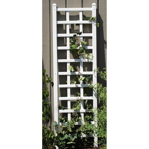 Dura-Trel 75 in. x 22 in. White Vinyl PVC Providence Trellis