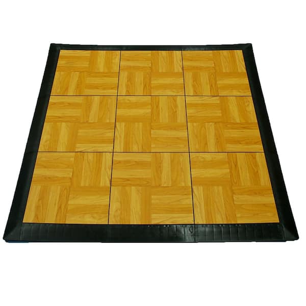 Greatmats Max Tile 40.75 in. x 40.75 in. x 5/8 in. Light Oak Interlocking Vinyl Tile Portable Tap Dance Floor (9 sq. ft./case)