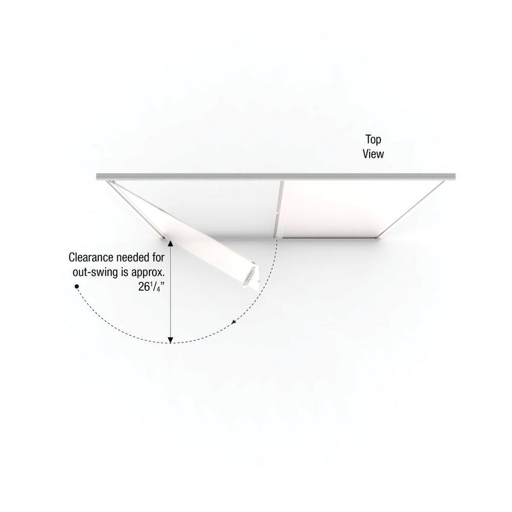 Infinity Chrome Semi-Frameless Hinged Shower Door with Clear Glass