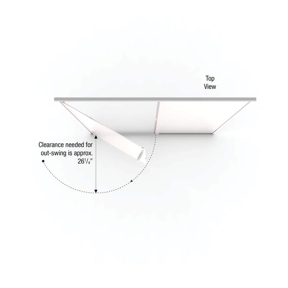 Infinity 59" Chrome Semi-Frameless Hinged Shower Door with Clear Glass