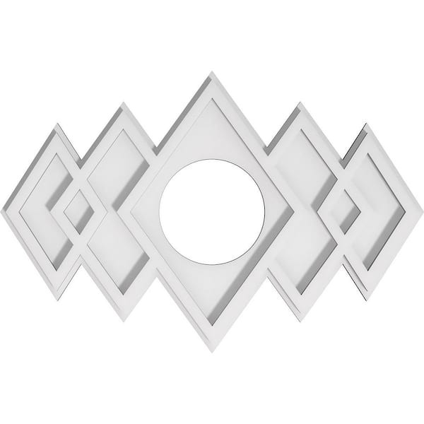 1 in. x 20 in. x 13.375 in. PVC Medallion Moulding