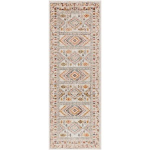 Rhian Pale Pink Traditional 3 ft. x 7 ft. Indoor Area Rug