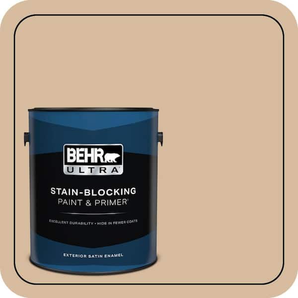 BEHR ULTRA 1 gal. #T18-06 Kombucha Satin Enamel Exterior Paint & Primer