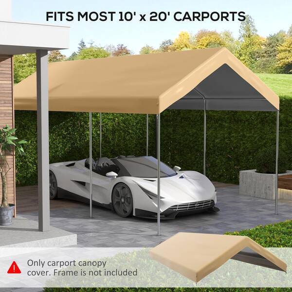 Otryad Portable Carport Replacement Top w/Ball Bungee Cords
