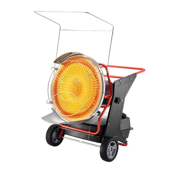 125000 BTU Radiant Kerosene Diesel Heater, Portable Industrial Space Heater with Adjustable Temperature & Wheels