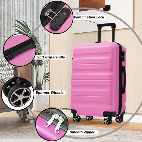 Merax 6 or more Bags 6-Piece Pink ABS Hardshell 12