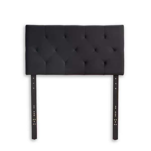 Brookside Jane Adjustable Black Velvet Upholstered Twin Headboard