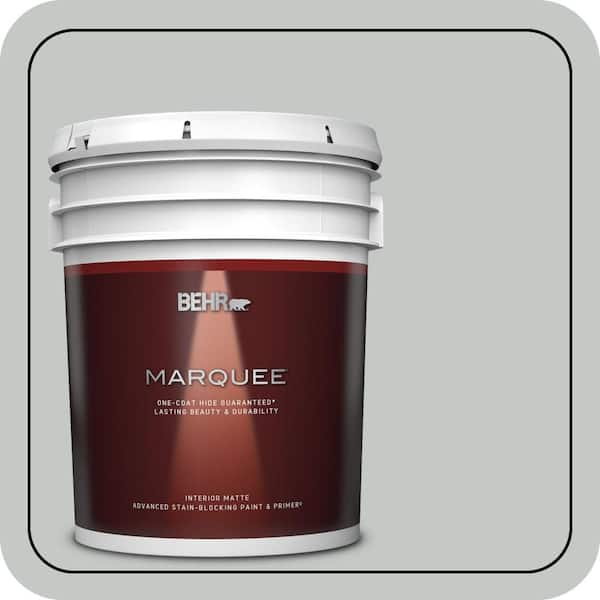 BEHR MARQUEE 5 gal. #BNC-07 Frosted Silver Matte Interior Paint & Primer