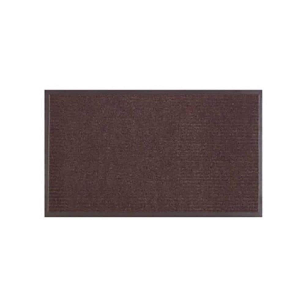 Brown Ribbed Polypropylene Outdoor Utility Mat 18" x 28"