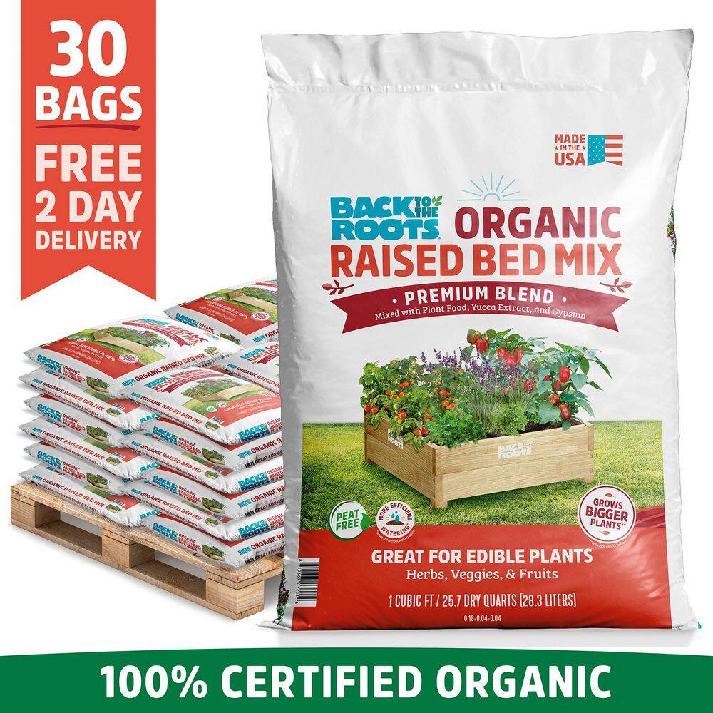 Organic Bulk Raised Bed Soil (30 1 cu. ft. Bags) Peat-Free, Blended with Organic Fertilizer price history on PriceWatchPro