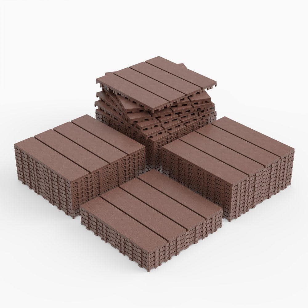 DENISLAWN 1 ft. x 1 ft. Outdoor Plastic Interlocking Deck Tile in