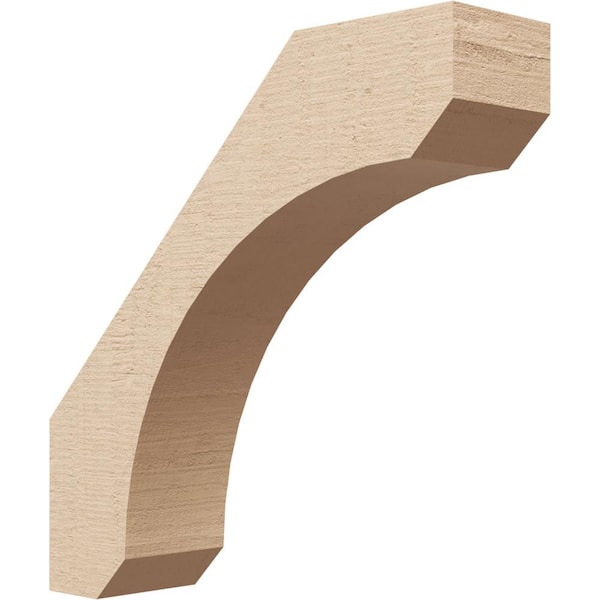 Ekena Millwork 3 in. x 12 in. x 12 in. Legacy Rough Cedar Woodgrain Timberthane Polyurethane Knee Brace, Primed