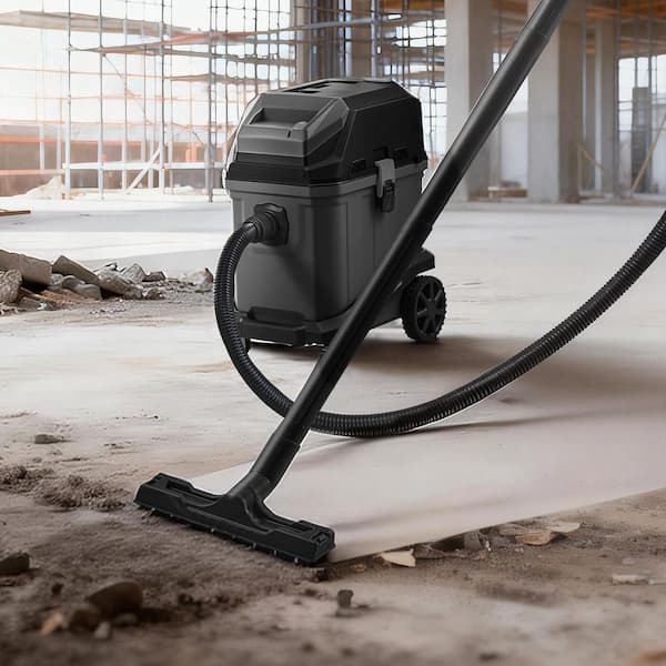 11Gal. Wet Dry Vacuum 5.5 Peak HP 1350W, Portable and Self-Cleaning, 1.25in.x7ft. Hose & 20ft. Cord for Jobsite Workshop