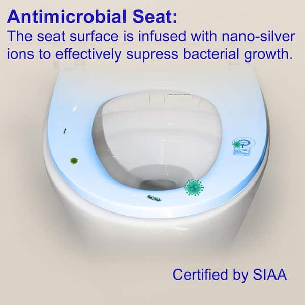 SmartFlow Elongated Bidet Toilet 1.28 GPF in White with Adjustable
