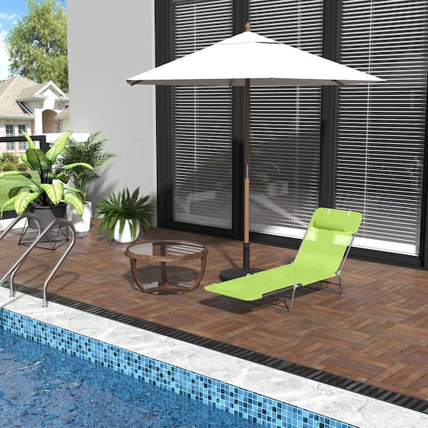 Metal Folding Beach Chair Pool Chairs Outdoor Sun Tanning Chairs