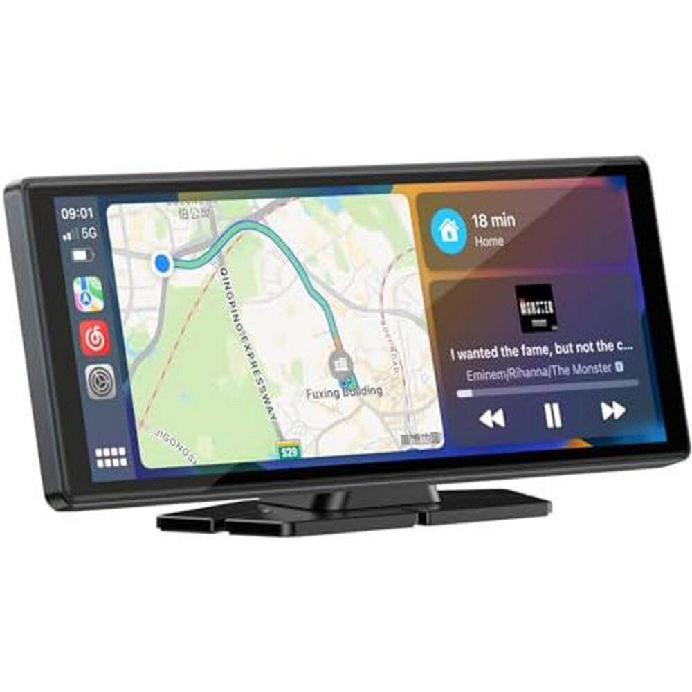 9.26 in. Wireless CarPlay Screen for Car Touch Display with GPS Navigation Bluetooth Voice Control Portable Black price history on PriceWatchPro