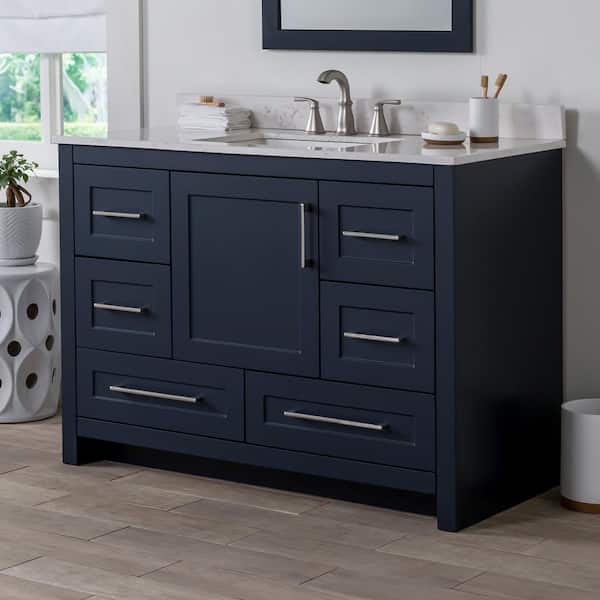 Craye 48 in. W x 22 in. D x 34 in. H Bath Vanity Cabinet without Top in Deep Blue