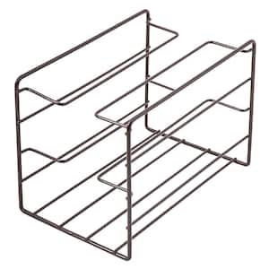 3-Tier Kitchen Foil Wrap Holder Organizer - Steel Metal Wire 9.9 x 7 in. - Bronze