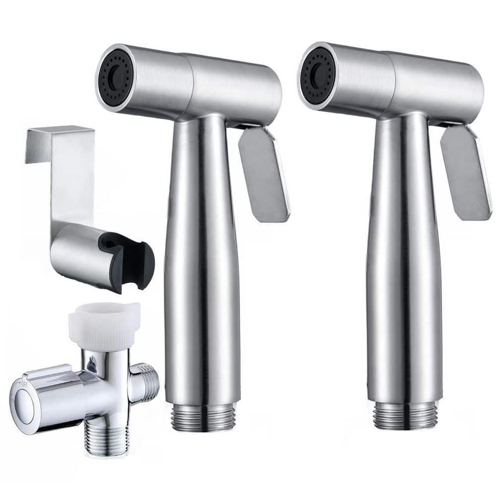 Stainless Steel Handheld Bidet Attachment Toilet Sprayer Kit with Hose, Wal