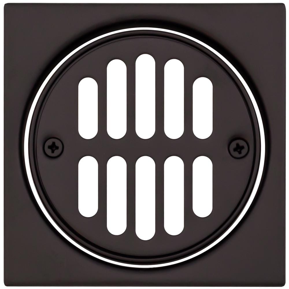 Square Brass Shower Tile with Round Strainer Grid Drain Cover and Crown Ring, Oil Rubbed Bronze price history on PriceWatchPro