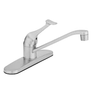 Single-Handle Standard Kitchen Faucet in Stainless Steel