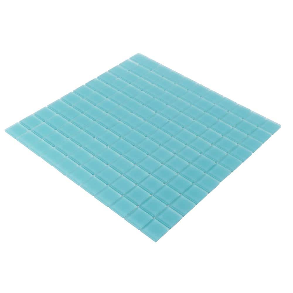 Aqua 4x4 Matte Glass Mosaic Tile for Kitchen and Bathroom