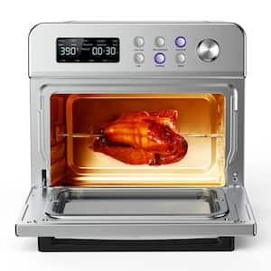 23.2Qt. Stainless Steel 13-in-1 Contertop Air Fryer Toaster Oven with Rotisserie, Digital Display and Accessories,