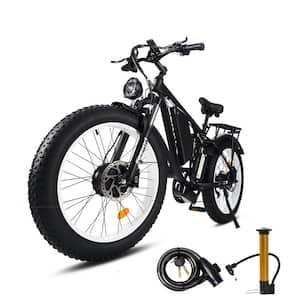 24 in. Upgraded Dual-Motor Ebike-Men 2000-Watt-Electric-Bike-Adults Fat Tire Mountain-Ebike with 23AH Up to 32MPH E-Bike