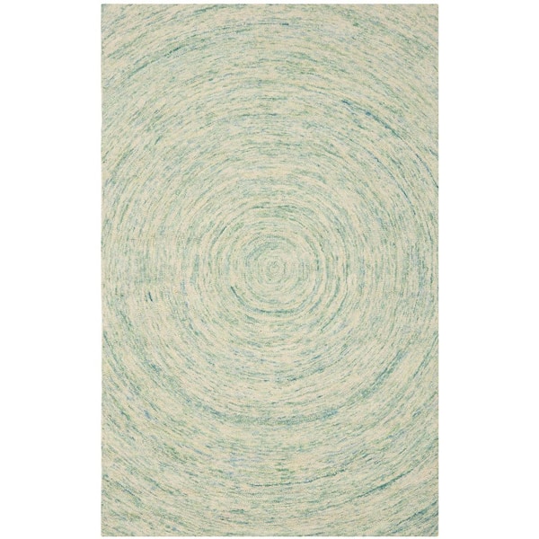 SAFAVIEH Ikat Ivory/Blue 4 ft. x 6 ft. Solid Area Rug