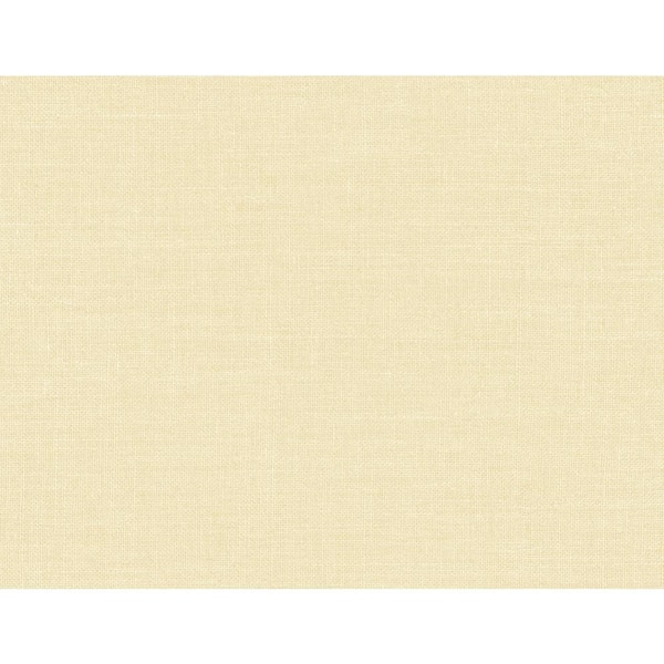 60.75 sq. ft. Pineapple Cream Hopsack Embossed Vinyl Unpasted Wallpaper Roll