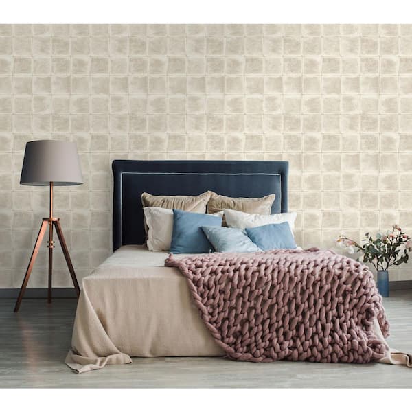 Walls Republic Textured Tile Paper Strippable Wallpaper (Covers 57 sq ...