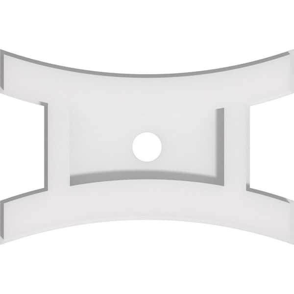 Ekena Millwork 1 in. P X 10 in. W X 6-5/8 in. H X 1 in. ID Haven Architectural Grade PVC Contemporary Ceiling Medallion