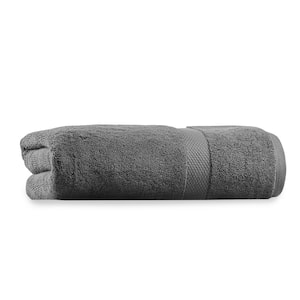 Dark Grey Solid 100% Organic Cotton Luxuriously Plush Bath Towels (Set of 1)