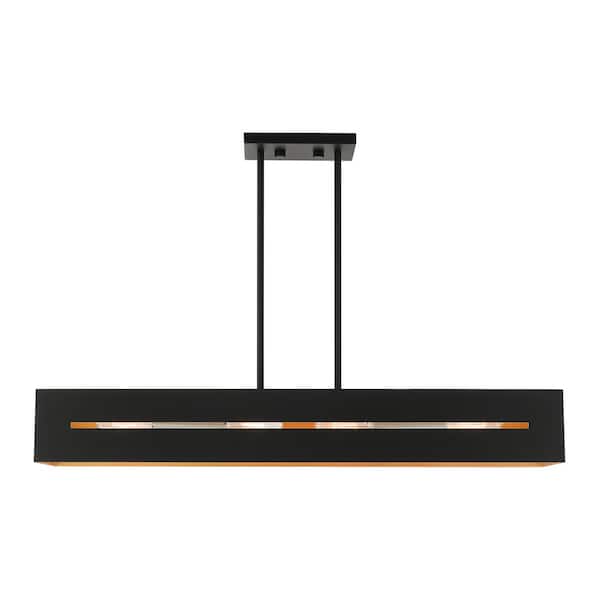 AVIANCE LIGHTING Clement 4-Light Textured Black Linear Chandelier