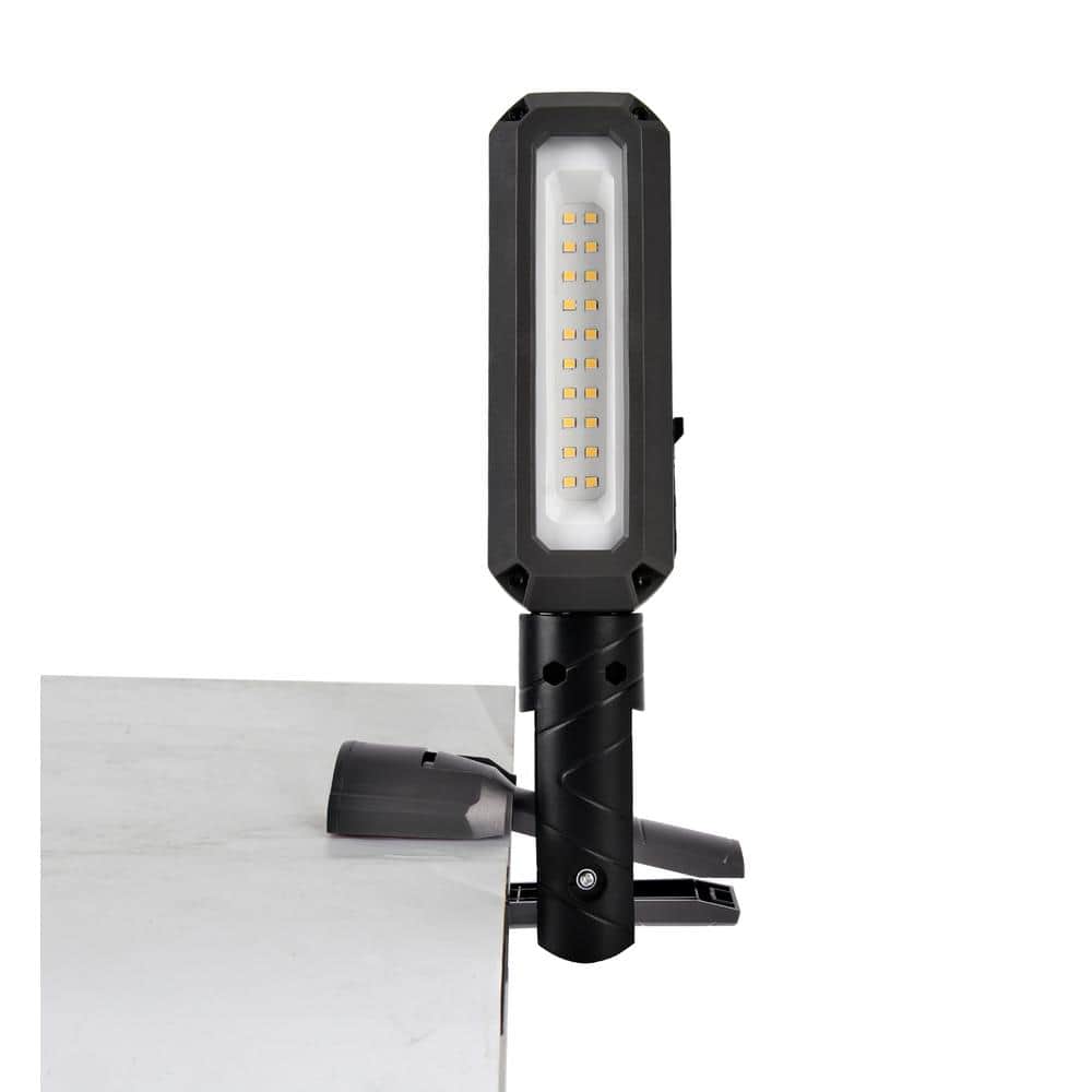 Rechargeable 1000 Lumens LED Clamp Work Light With Magnet,Swivel Hook, Batt
