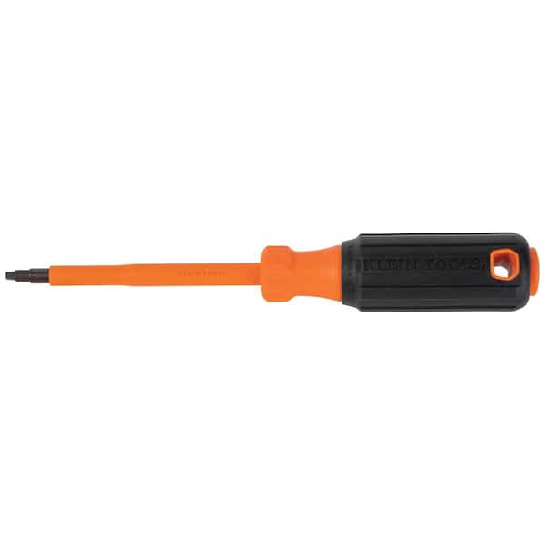 Klein Tools Insulated Screwdriver 2 Square 4 in. Round Shank 6844INS The Home Depot