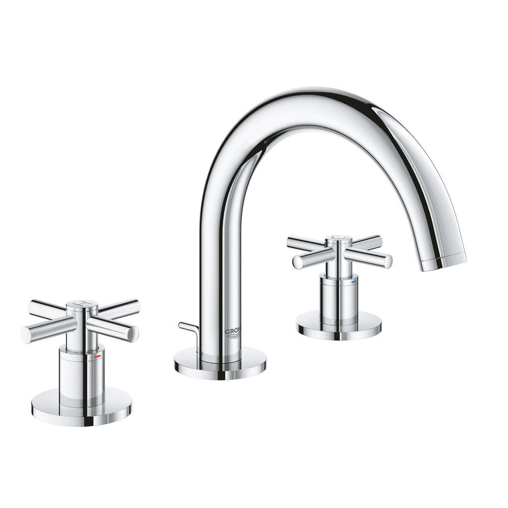 Elegant Brushed Nickel Widespread Bathroom Faucet with Chrome Finish